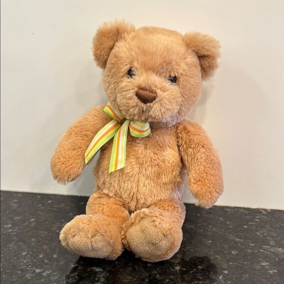 Gund Brown and Yellow Stuffed Teddy Bear. Isabella-Just Because. Size 10” - Picture 1 of 8
